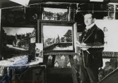 Richard Platz in seinem Atelier. Um 1920.  