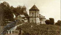 Kropsburg von Westen. Originalfotografie als Vorlage für eine Postkarte. Privatbesitz.