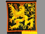 Fahne mit dem Bayerischen Löwen. 150 cm x 420 cm. Privatbesitz.  