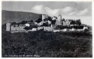 Die Kropsburg von Süden. Postkarte. Verwendet auch als Vignette auf dem Kaffeeservice des Kropsburg-Restaurants. LNK1923_tasse.jpgLNK