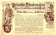 Werbeseite für das "Pfälzische Atelier für Theatermalerei" in der Festschrift zum 50-jährigen Bestehen des Kriegervereins. 1926.
