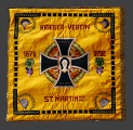 Von Richard Platz stammt der Entwurf für die Vereinsfahne des Kriegervereines. 1930.   Im Besitz der Ortsgemeinde St. Martin.    